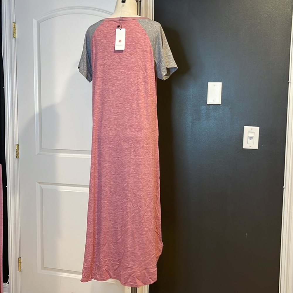Grey and pink v neck night dress 📦 (XL -58) - Picture 10 of 15